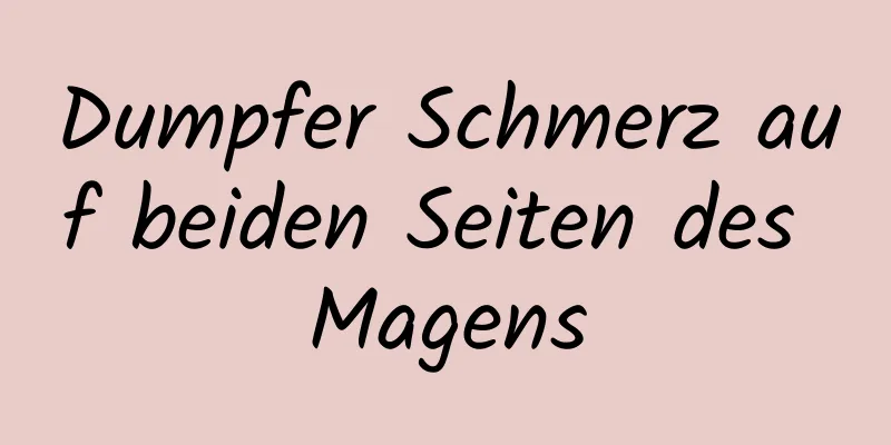Dumpfer Schmerz auf beiden Seiten des Magens