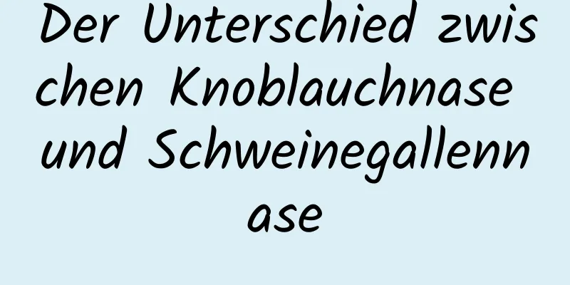 Der Unterschied zwischen Knoblauchnase und Schweinegallennase