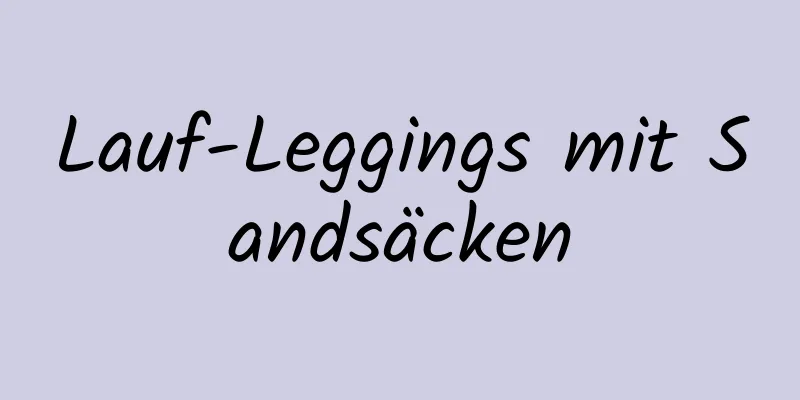 Lauf-Leggings mit Sandsäcken