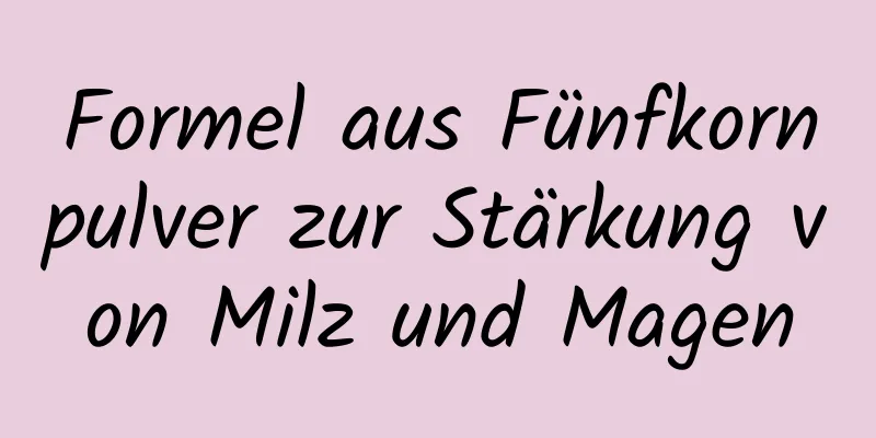 Formel aus Fünfkornpulver zur Stärkung von Milz und Magen