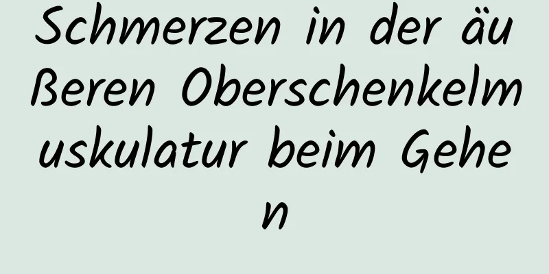 Schmerzen in der äußeren Oberschenkelmuskulatur beim Gehen