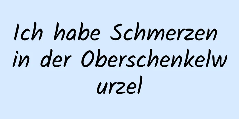 Ich habe Schmerzen in der Oberschenkelwurzel