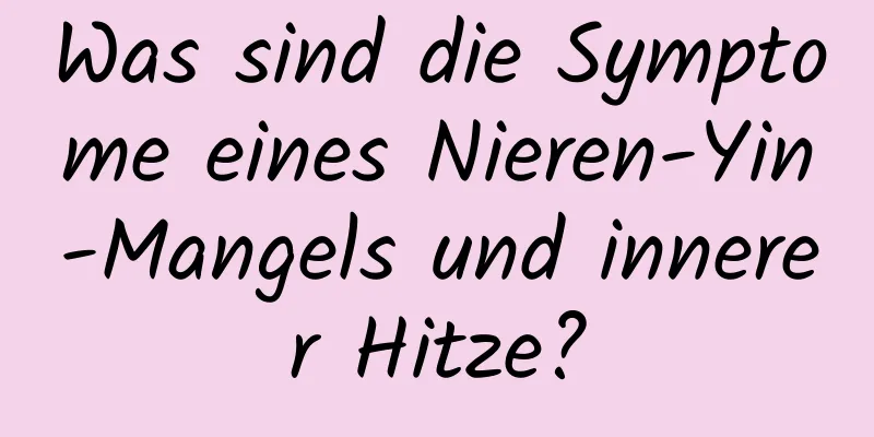 Was sind die Symptome eines Nieren-Yin-Mangels und innerer Hitze?