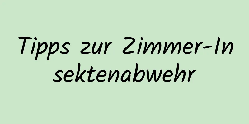 Tipps zur Zimmer-Insektenabwehr