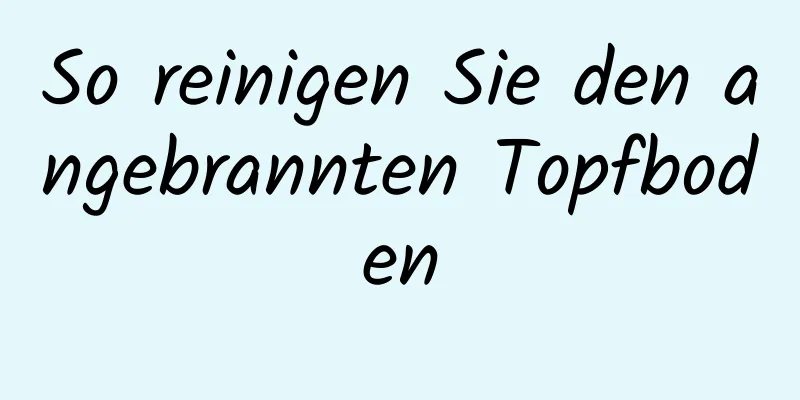 So reinigen Sie den angebrannten Topfboden