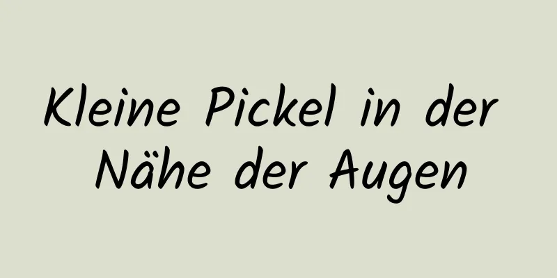Kleine Pickel in der Nähe der Augen