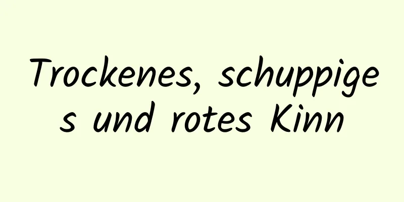 Trockenes, schuppiges und rotes Kinn