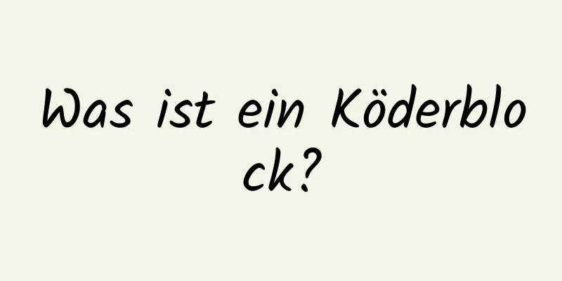 Was ist ein Köderblock?