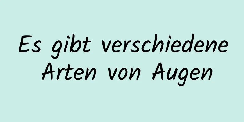 Es gibt verschiedene Arten von Augen