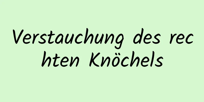 Verstauchung des rechten Knöchels
