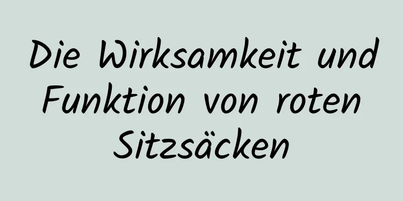 Die Wirksamkeit und Funktion von roten Sitzsäcken