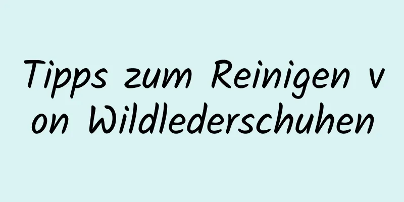 Tipps zum Reinigen von Wildlederschuhen