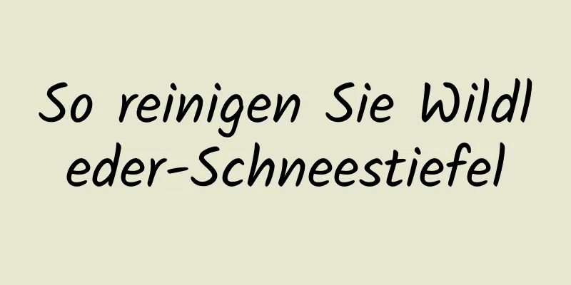 So reinigen Sie Wildleder-Schneestiefel