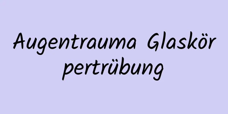 Augentrauma Glaskörpertrübung