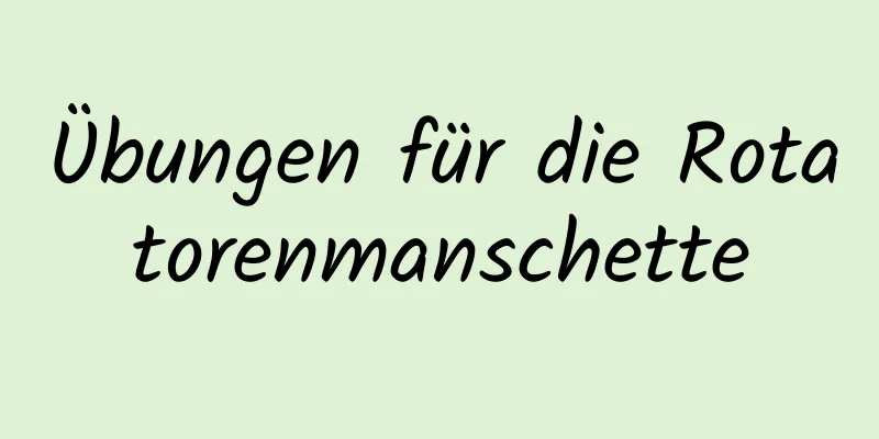 Übungen für die Rotatorenmanschette