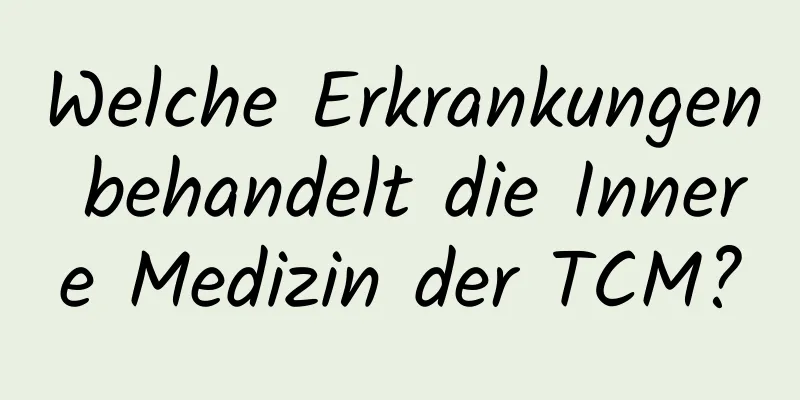 Welche Erkrankungen behandelt die Innere Medizin der TCM?