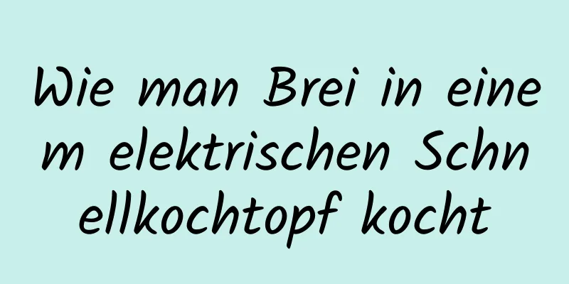Wie man Brei in einem elektrischen Schnellkochtopf kocht