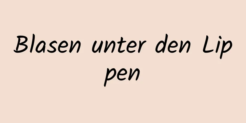 Blasen unter den Lippen