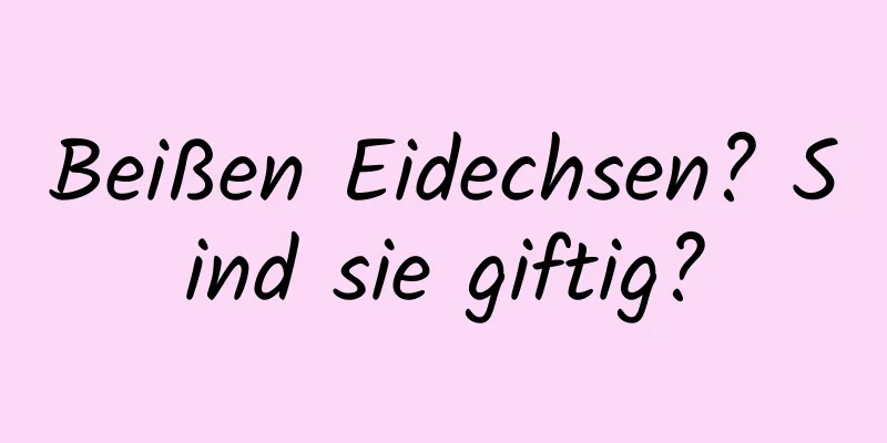 Beißen Eidechsen? Sind sie giftig?