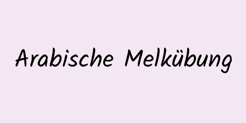 Arabische Melkübung