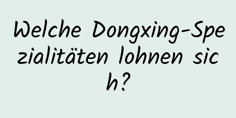 Welche Dongxing-Spezialitäten lohnen sich?