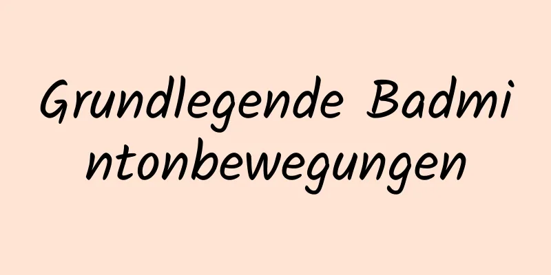 Grundlegende Badmintonbewegungen