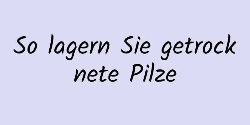 So lagern Sie getrocknete Pilze