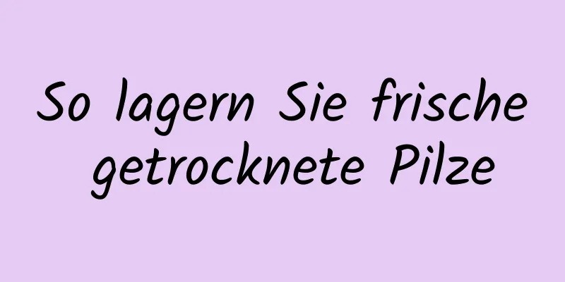 So lagern Sie frische getrocknete Pilze