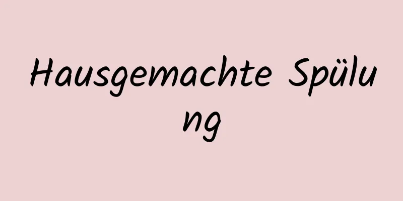 Hausgemachte Spülung