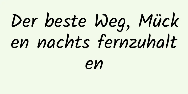 Der beste Weg, Mücken nachts fernzuhalten
