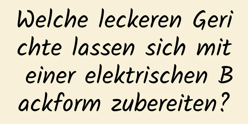 Welche leckeren Gerichte lassen sich mit einer elektrischen Backform zubereiten?