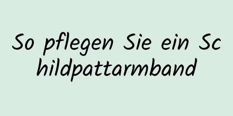 So pflegen Sie ein Schildpattarmband