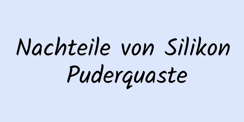 Nachteile von Silikon Puderquaste
