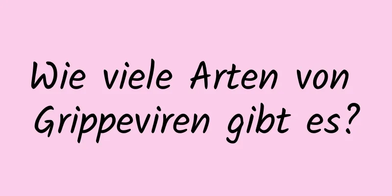 Wie viele Arten von Grippeviren gibt es?