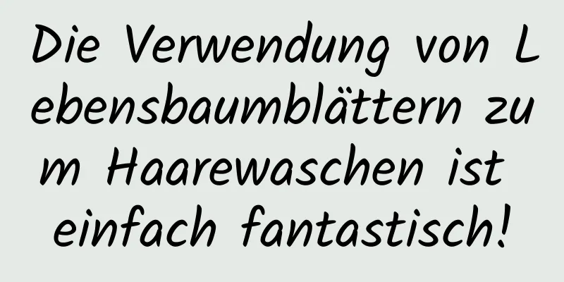 Die Verwendung von Lebensbaumblättern zum Haarewaschen ist einfach fantastisch!
