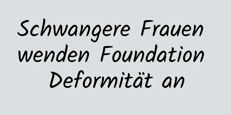 Schwangere Frauen wenden Foundation Deformität an
