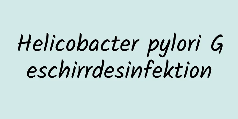 Helicobacter pylori Geschirrdesinfektion