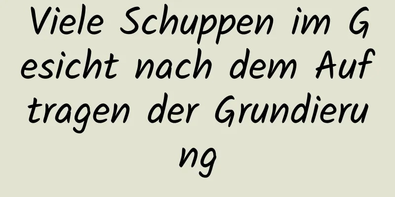 Viele Schuppen im Gesicht nach dem Auftragen der Grundierung