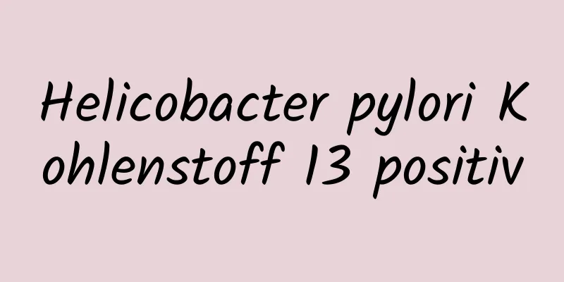 Helicobacter pylori Kohlenstoff 13 positiv
