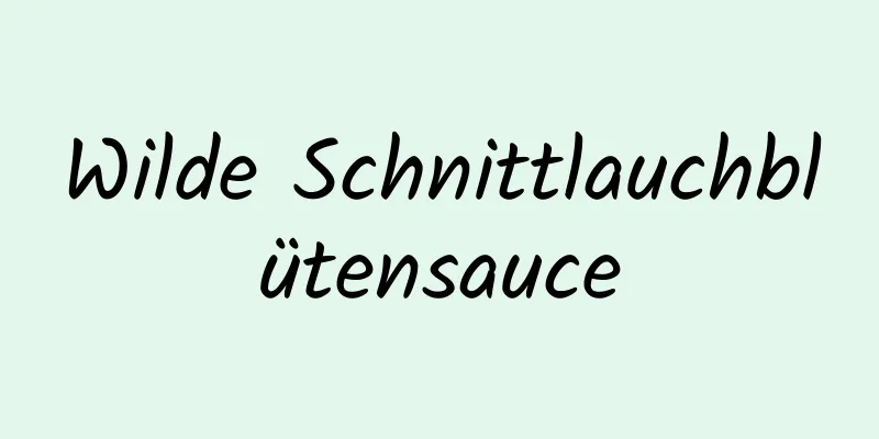Wilde Schnittlauchblütensauce