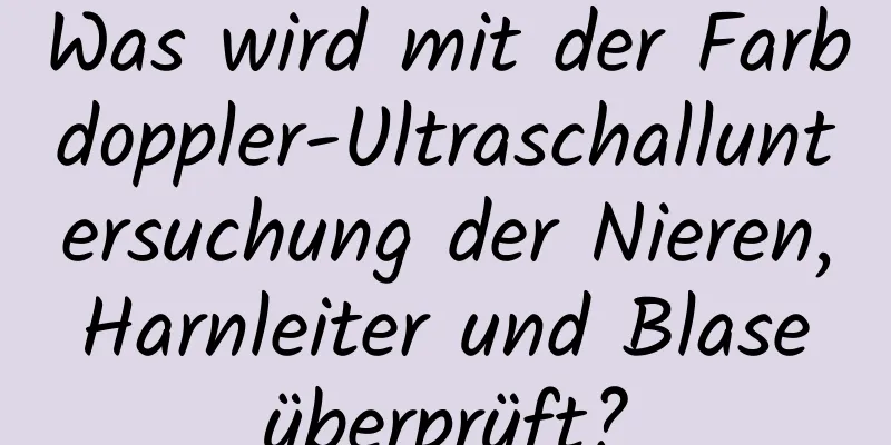 Was wird mit der Farbdoppler-Ultraschalluntersuchung der Nieren, Harnleiter und Blase überprüft?