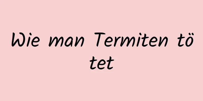 Wie man Termiten tötet