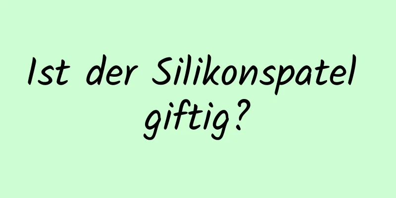 Ist der Silikonspatel giftig?