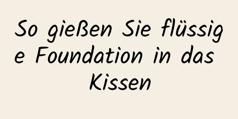 So gießen Sie flüssige Foundation in das Kissen