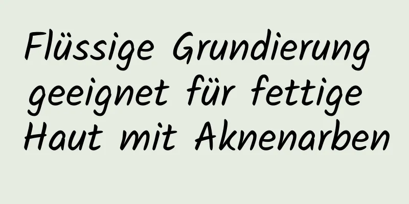 Flüssige Grundierung geeignet für fettige Haut mit Aknenarben
