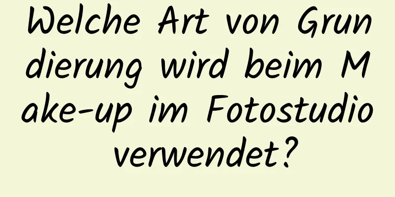 Welche Art von Grundierung wird beim Make-up im Fotostudio verwendet?
