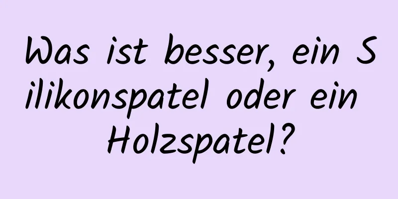Was ist besser, ein Silikonspatel oder ein Holzspatel?