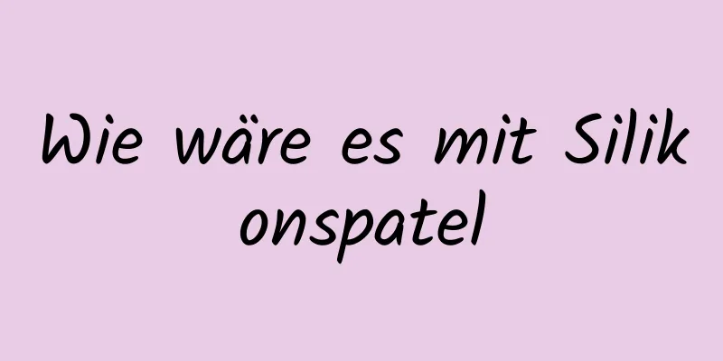 Wie wäre es mit Silikonspatel