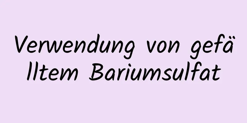 Verwendung von gefälltem Bariumsulfat