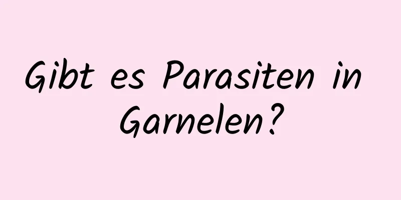 Gibt es Parasiten in Garnelen?